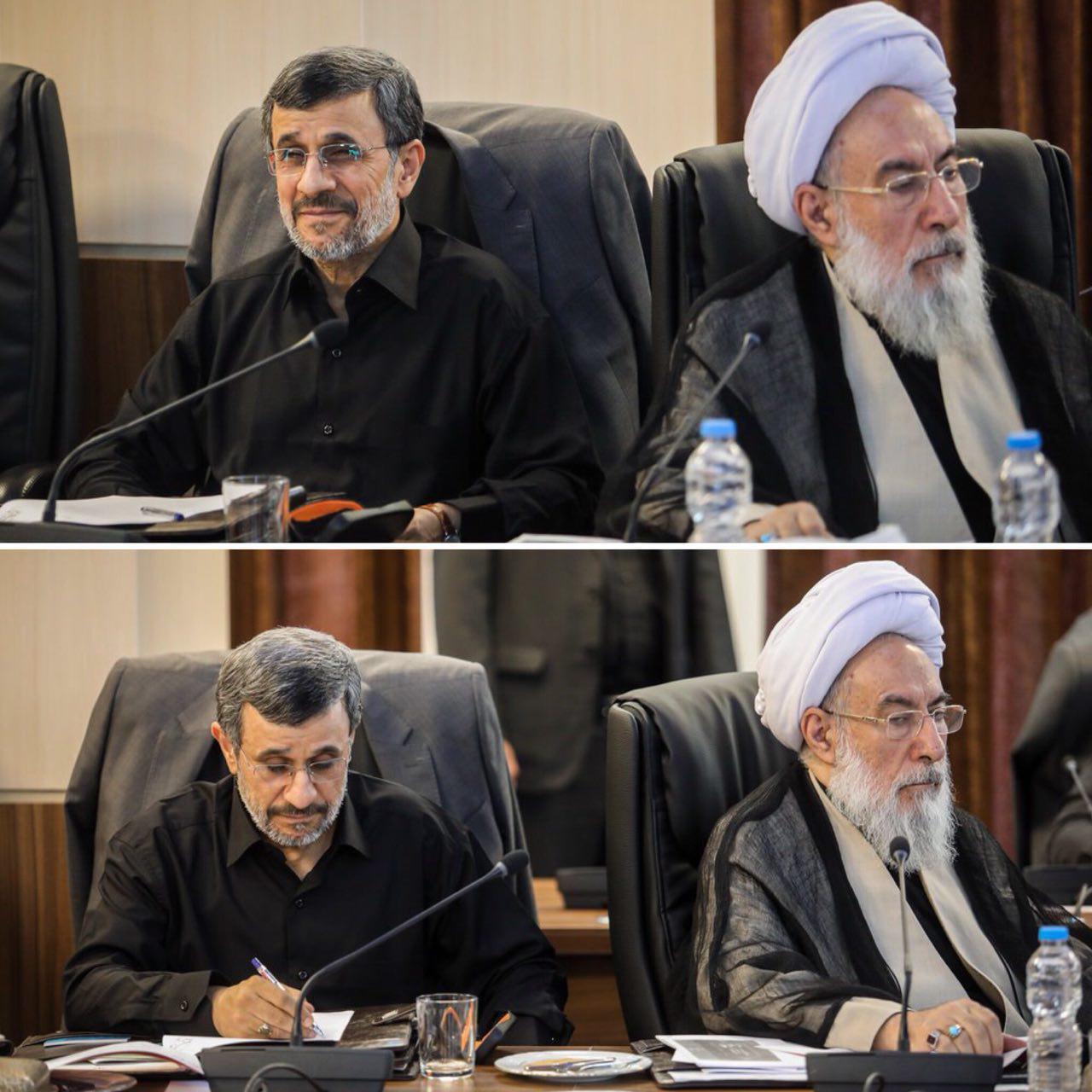 عکس، محمود احمدی نژاد، آیت الله مجتهد شبستری، مجمع تشخیص مصلحت نظام