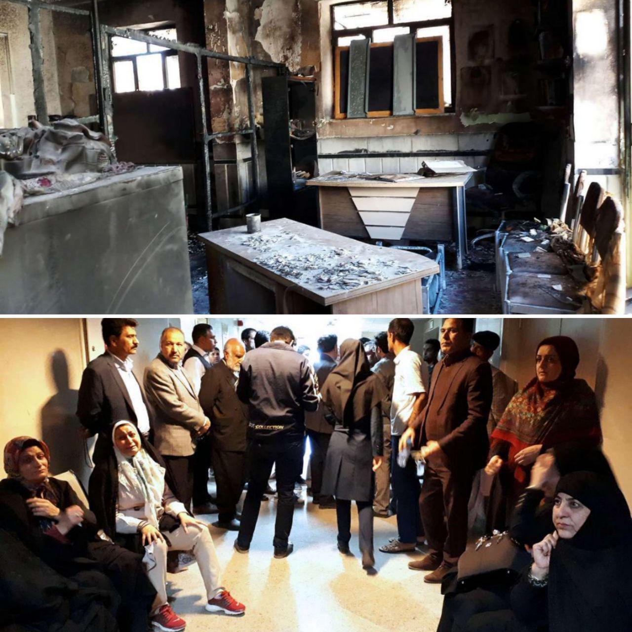 آتش سوزی ، مدرسه اسوه حسنه ، سیستان و بلوچستان