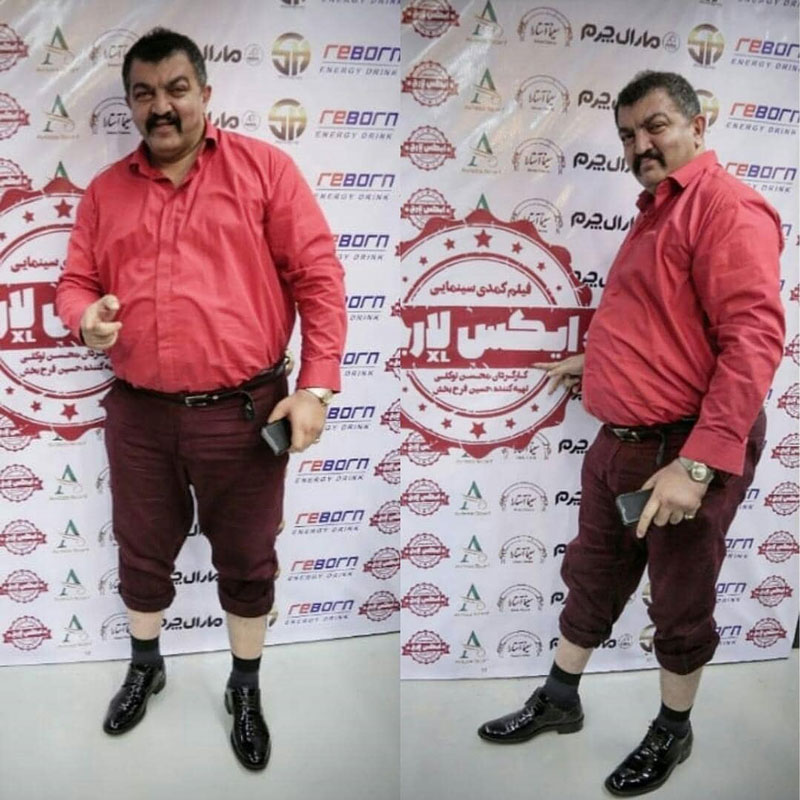 تیپ عجیب و غریب احمد ایراندوست در مراسم اکران ایکس لارج + عکس