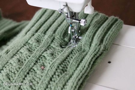 تبدیل ژاکت قدیمی به شال گردن