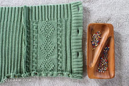 تبدیل ژاکت قدیمی به شال گردن