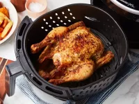 راز خشک نشدن مرغ داخل سرخ کن بدون روغن