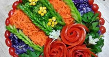 گلچینی از چند مدل تزیین سالاد به همراه مدل تزیین سالاد مهمانی با ایده های فوق العاده جدید + فیلم