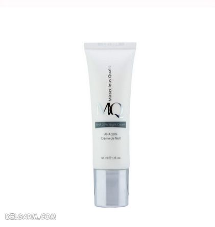 کرم لایه بردار ام کیو مدل AHA 20% NIGHT CREAM حجم 30 میلی لیتر 