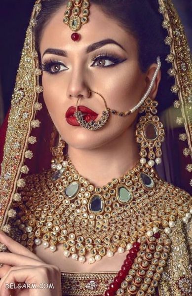 مدل آرایش عروس عربی
