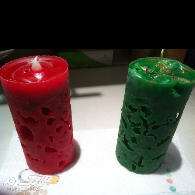 شمع یخی در دو رنگ