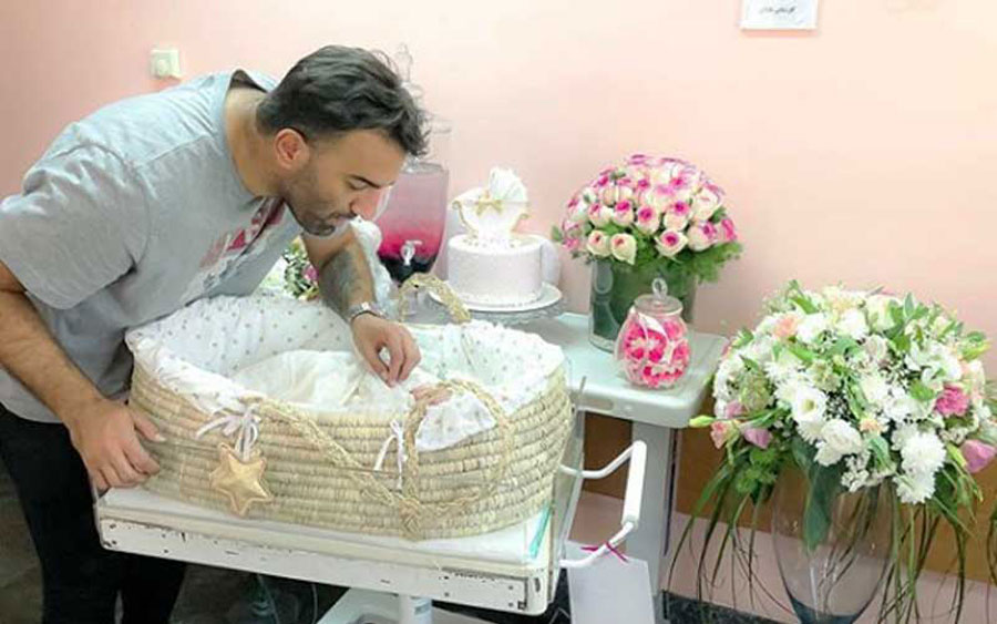 دختر حنیف عمران زاده بدنیا آمد + فیلم و عکس