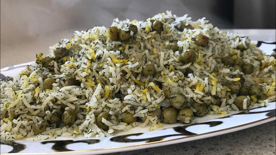 طرز تهیه نخود فرنگی پلو مرحله به مرحله