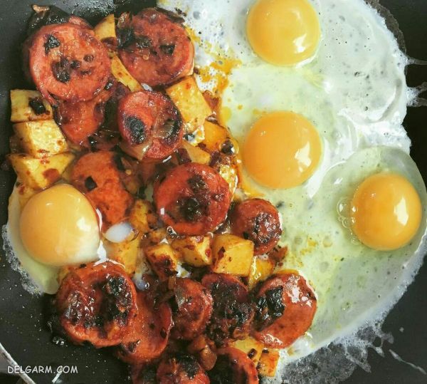 طرز تهیه ی یک سوسیس تخم مرغ آسان و خوشمزه