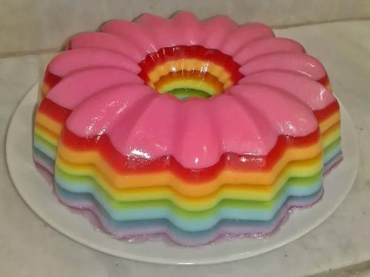 ژله رنگین کمانی، دسری شیک و آسان