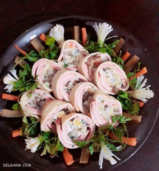 طرز تهیه سالاد سیب زمینی رولتی مرحله به مرحله