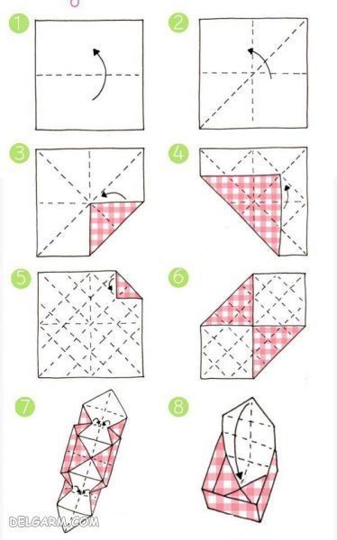 آموزش ساخت جعبه کادو دردار و زیبا با هنر اوریگامی