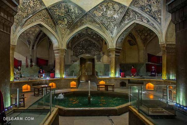 حمام وکیل ، زیبایی معماری در حمام شیراز
