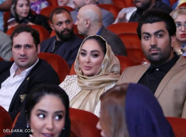 الهام حمیدی و همسرش در اکران خصوصی مسخره باز 