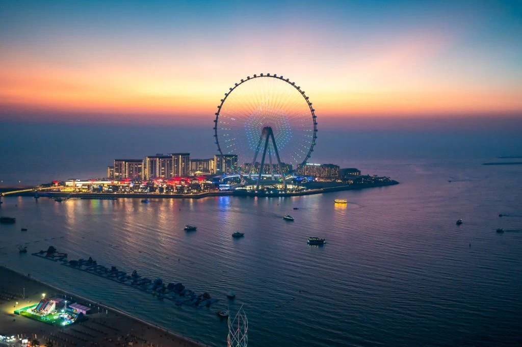 تصاویر هوایی از چرخ فلک چشم دبی
