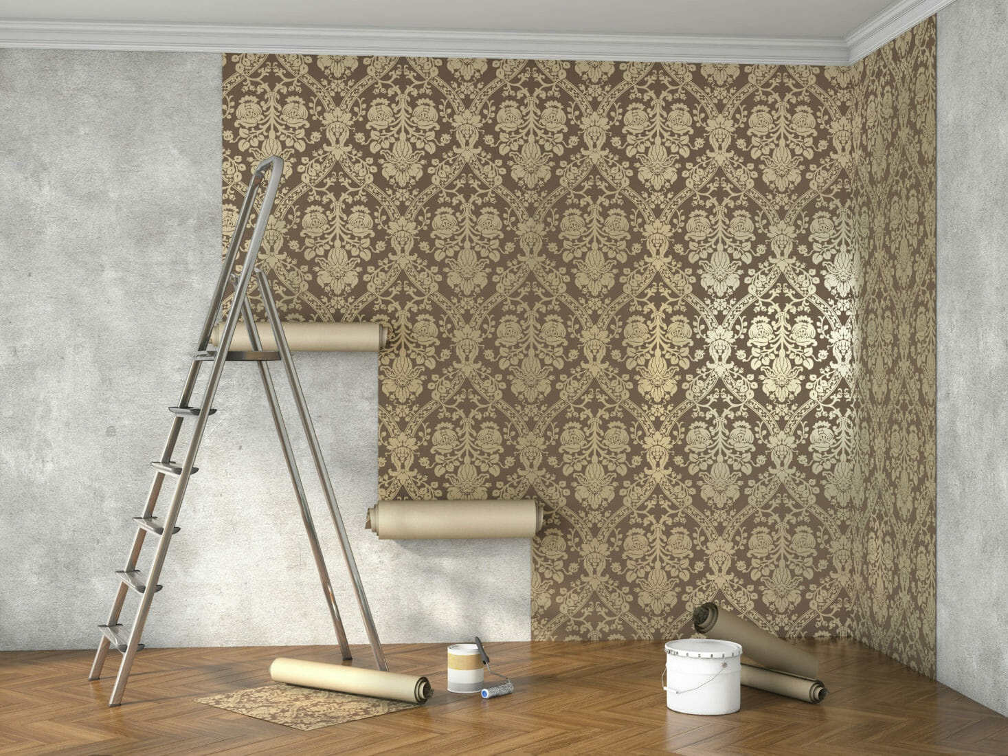 کاغذ دیواری روی سرامیک