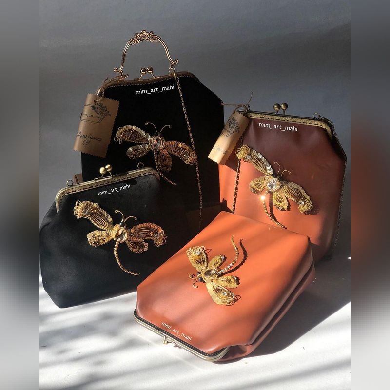 مدل کیف روبان دوزی، گلدوزی، کچه