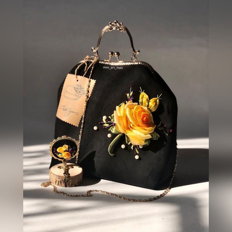 مدل کیف روبان دوزی، گلدوزی، کچه