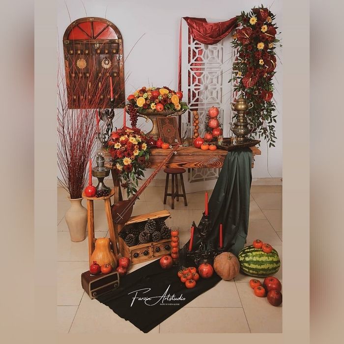 تزیین میوه شب یلدا برای مدرسه