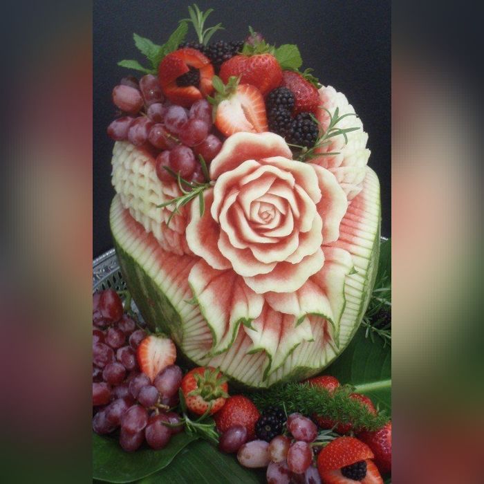 تزیین میوه شب یلدا برای مدرسه