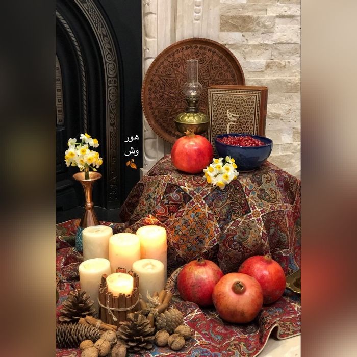 تزیین میوه شب یلدا برای مدرسه