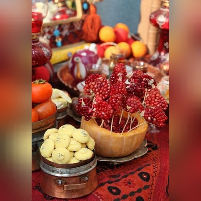 تزیین میوه شب یلدا برای مدرسه