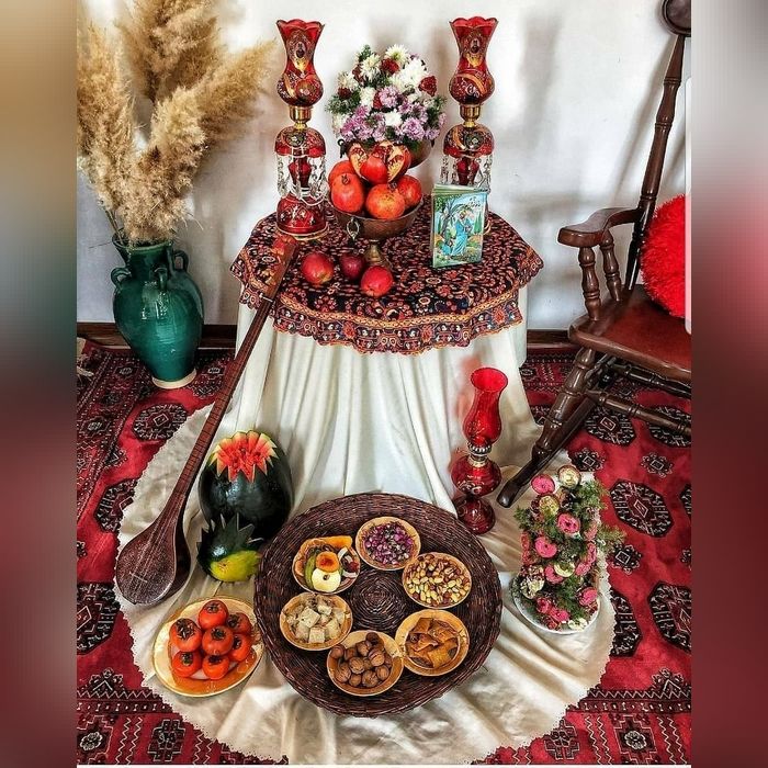 تزیین میوه شب یلدا برای مدرسه