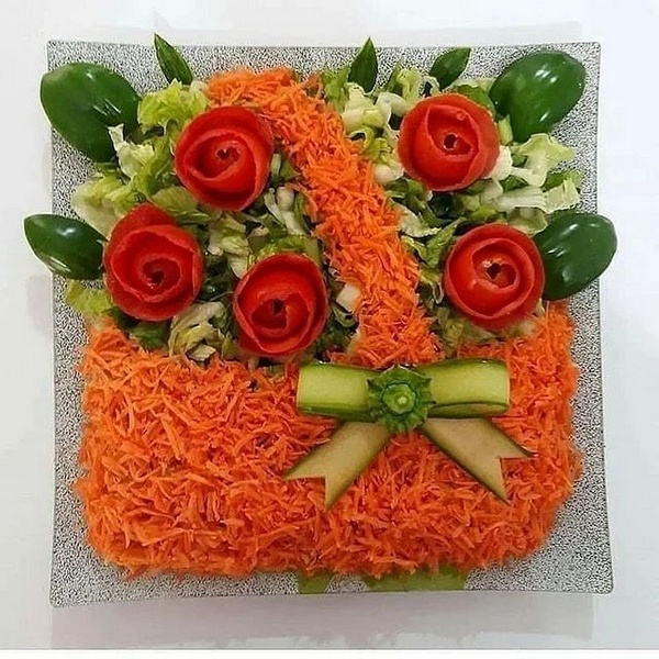 تزیین سالاد فصل 1401 با استفاده از انواع صیفی جات ممکن و موجود در بازار