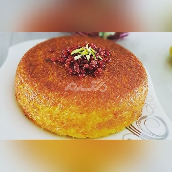 تزیین ته چین 1401 | تزیین ته چین گوشت | تزیین ته چین مرغ | عکس ته چین مرغ مجلسی