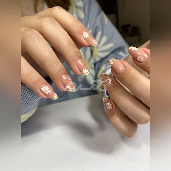 مدل ناخن طرح شکوفه 1401 | طرح شکوفه بهاری روی ناخن | ناخن طرح شکوفه