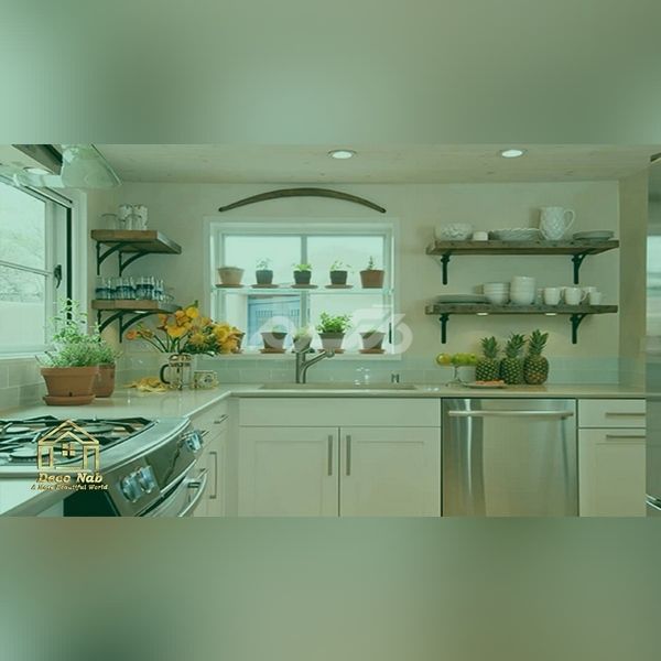 مدل کابینت آشپزخانه کوچک پنجره دار 2023 | مدل آشپزخانه پنجره دار 1402 | مدل کابینت جدید برای آشپزخانه پنجره دار