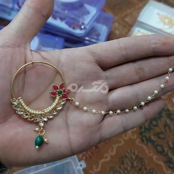 مدل آویز بینی 2023 | حلقه بینی هندی | مدل پیرسینگ بینی طلا