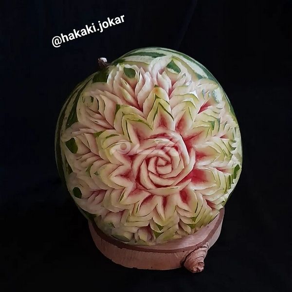 حکاکی هندوانه 2023 | حکاکی روی هندوانه ساده | حکاکی هندوانه شب یلدا