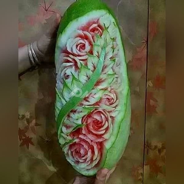 حکاکی هندوانه 2023 | حکاکی روی هندوانه ساده | حکاکی هندوانه شب یلدا