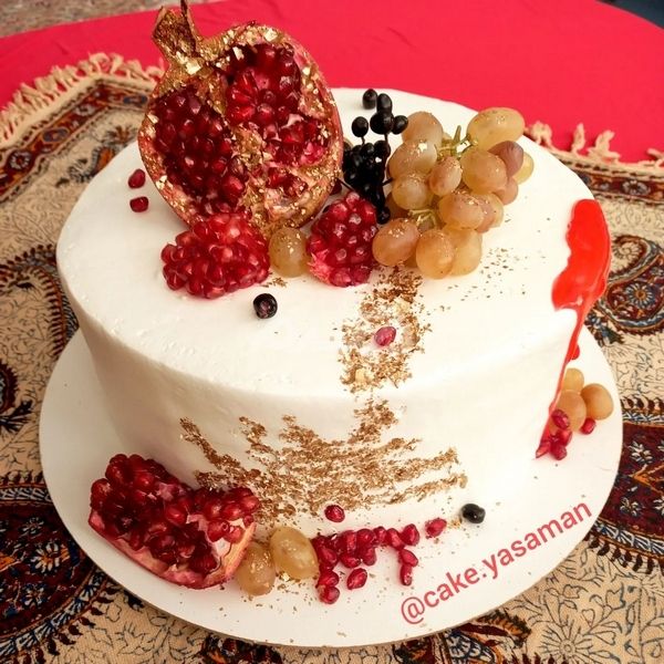 کیک شب چله 2023 | کیک شب یلدا برای عروس | تزیین کیک شب چله | طرح کیک شب چله