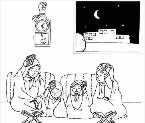 نقاشی شب قدر / نقاشی شهادت حضرت علی / نقاشی شب احیا