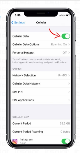 نحوه فعال کردن Hotspot در آیفون