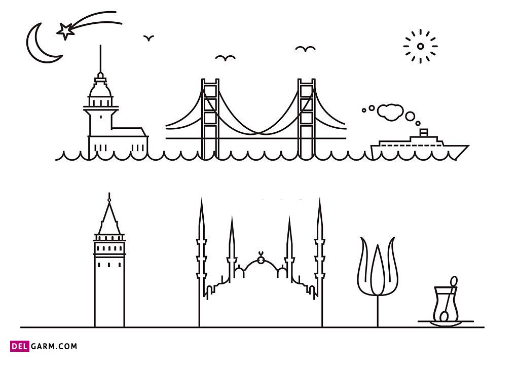 نقاشی مسجد برای کلاس سوم