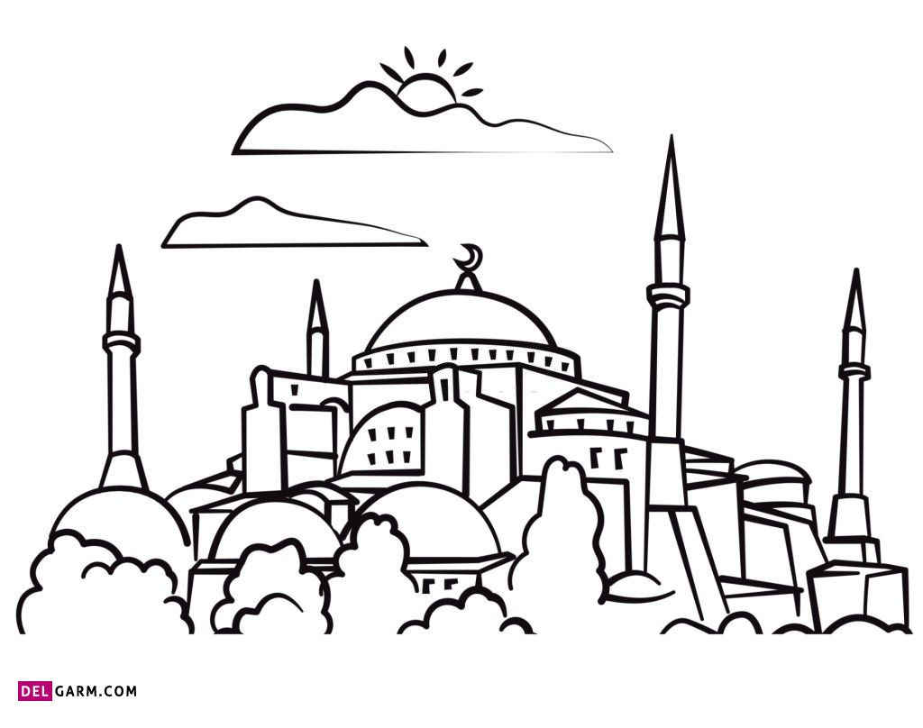 نقاشی مسجد برای کلاس سوم