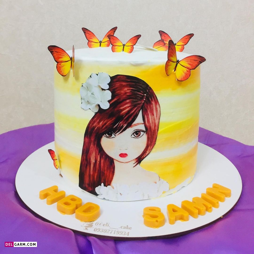 کیک تولد پاییزی شیک