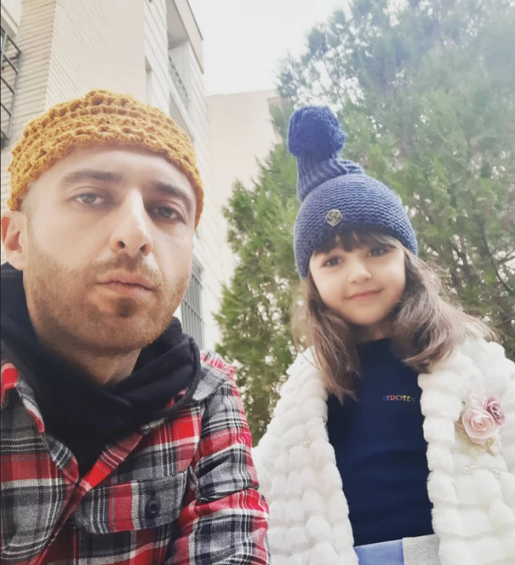 هانا دختر چشم درشت حسام محمودی قبل از فوت پدر 37 ساله اش 