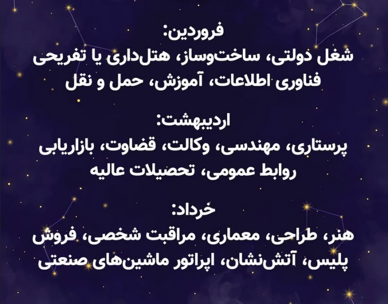 بهترین شغل برای متولدین هر ماه چیه ؟