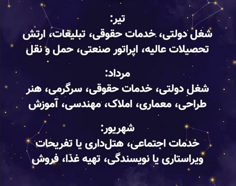 بهترین شغل برای متولدین هر ماه چیه ؟