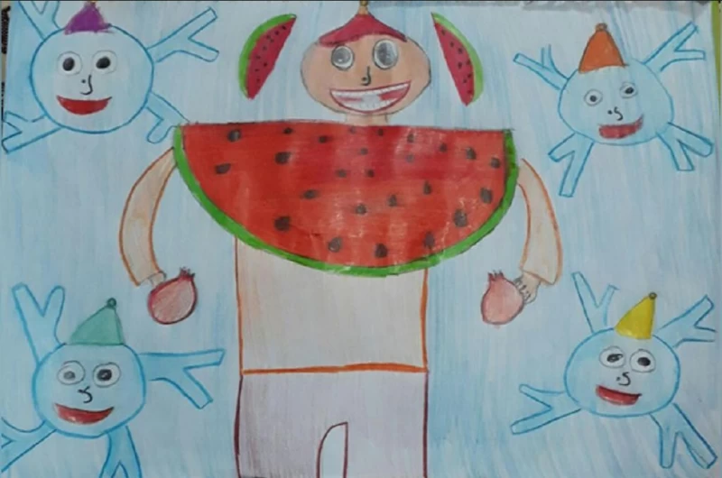 50 نقاشی شب یلدا راحت و بسیار زیبا برای کودکان (5 تا 15 سال)