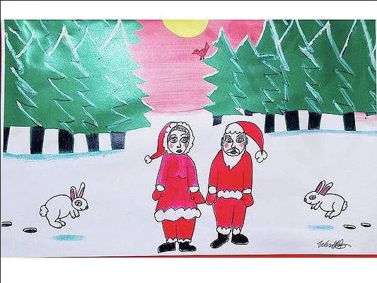 20 نقاشی سال نو میلادی (سخت / آسان) برای رنگ آمیزی کودکان