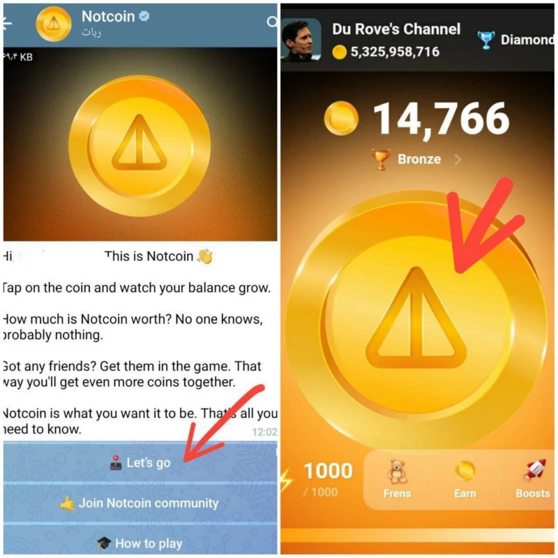 با بازی نات کوین (Notcoin) به دلار پولدار شو !!