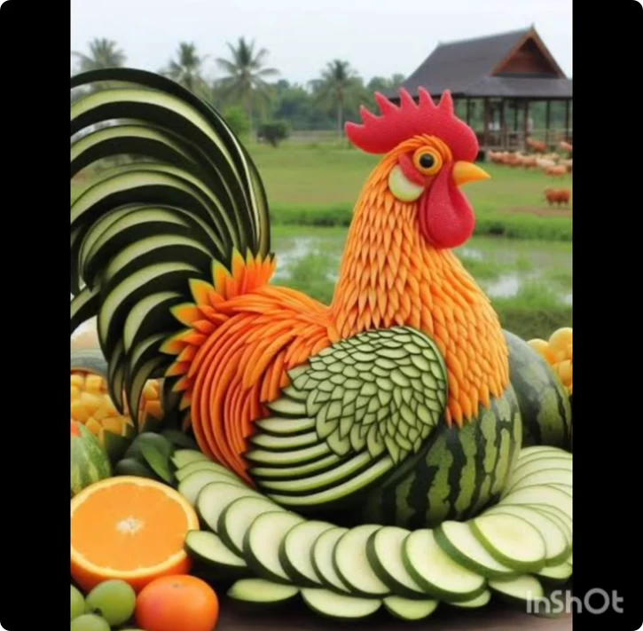 آثار هنری هنرمند ژاپنی روی هندوانه
