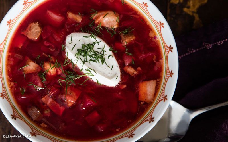 تهیه خوراک گوشت و چغندر