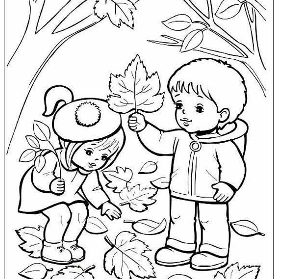 نقاشی پاییز / کاربرگ پاییز / نقشی پاییز کودکانه