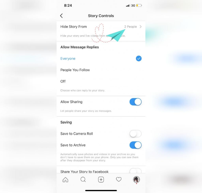 چگونه بفهمیم استوری اینستاگرام برای ما هاید شده